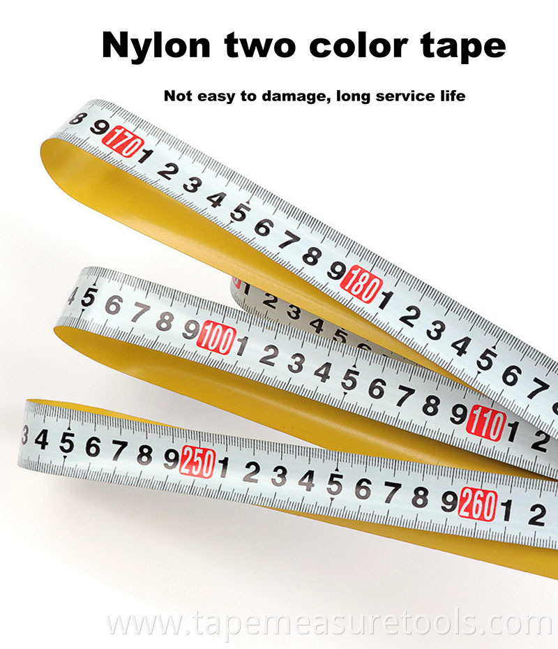customized logo Stainless steel thick nylon tape carpenter tape measure measure steel tape